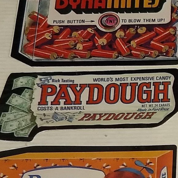 3/$25 Vintage 70s Wacky Pack rude funny large stickers x3 - Picture 3 of 4